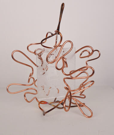 A Gift to LV, bare copper wire and acrylic, 2024